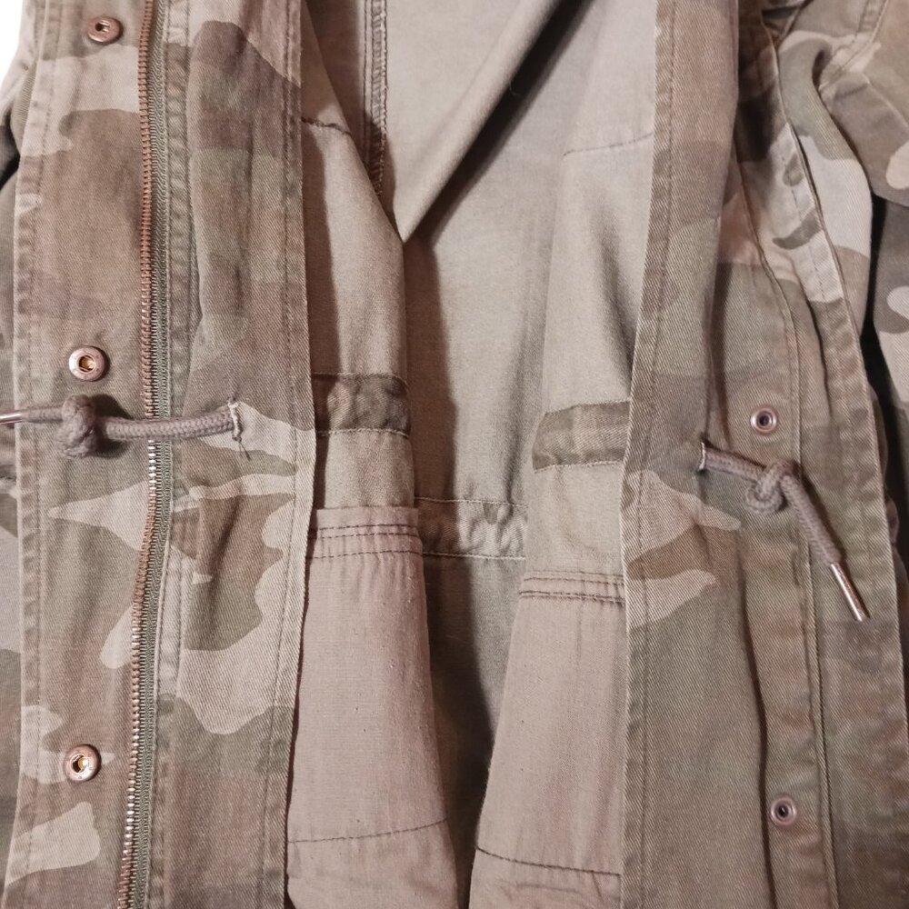 Aeropostale, Camouflage Jacket, Medium, Zip & Snap Front, 100% Cotton, Grunge - Picture 6 of 10